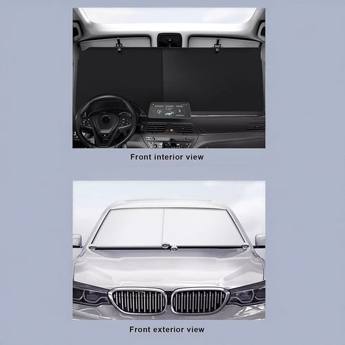 Retractable Car Windshield Sunshade – Telescopic UV Sun Visor for Front Window