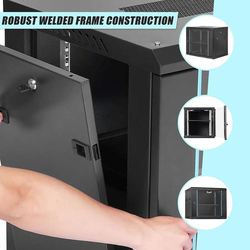 9U Wall Mount Network Server Rack Cabinet Enclosure