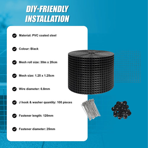 30m Solar Panel Bird Proofing Kit Stainless Steel Mesh Guard