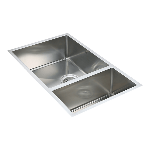 1.2mm Handmade Double Stainless Steel Sink with Waste - 715x440mm