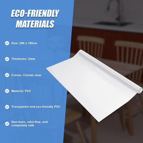 PVC Tablecloth Clear Plastic Cover Protector Mat 