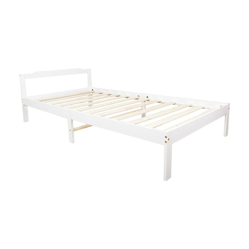 Natural Wooden Bed Frame Home Furniture King Single Furniture > Bed