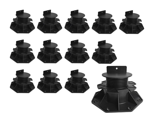 12 Pack Adjustable Deck Support Pedestals – Deck Foundation Bases