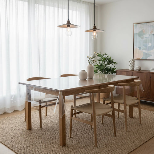 PVC Tablecloth Protector Table Cover Dining Table Cloth Plastic 2800x1170mm 2.0mm