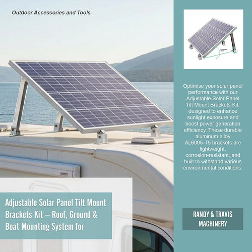 Adjustable Solar Panel Tilt Mount Brackets Kit – Roof, Ground & Boat Mounting System