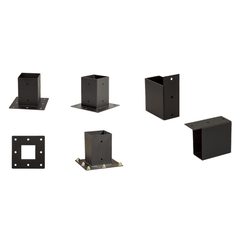 Roof Pergola Gazebo Shed Matte Black Steel Double with Top Rafters Brackets DIY Kits