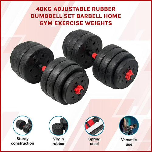 Adjustable Dumbbell Weights Set - 40kg 