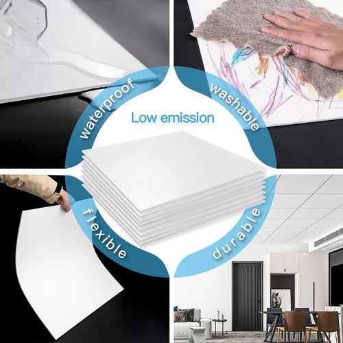 12pc 60x60cm Smooth PVC Drop Ceiling Tiles – Durable Panels for Office & Home