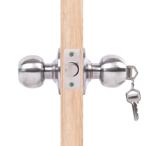 Round Door Lock Knob Set for Internal and Front Entry Doors