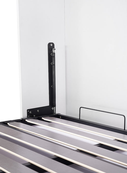 Double Wall Bed in Gloss – Space Saving Murphy Bed Kit with Black Door Handle