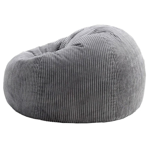 Jumbo Cord Beanbag Chair Cover Unfilled Large Bean Bag - Grey