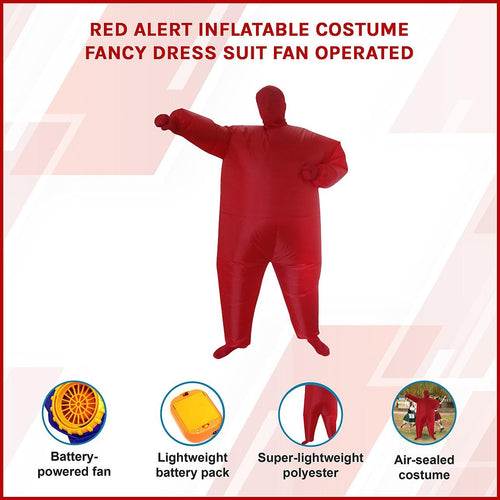 Inflatable Plain Red Fancy Dress Costume