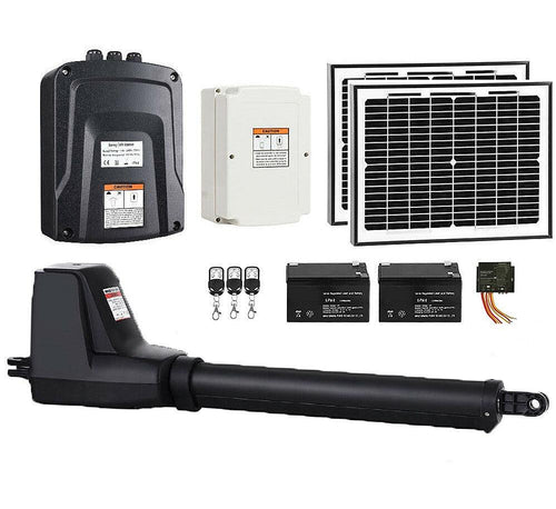 400KG Single Swing Auto Motor Remote Gate Opener With 20W Mono Backup Solar