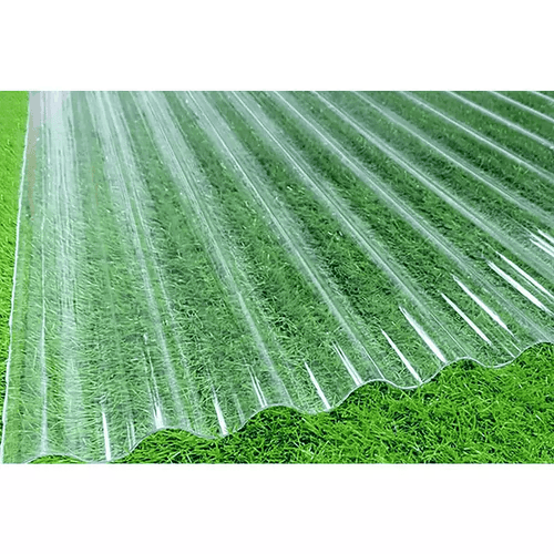 8mm PVC Corrugated Roofing Sheets Clear UV Roof 836x2000mm Bulk 10 Pack