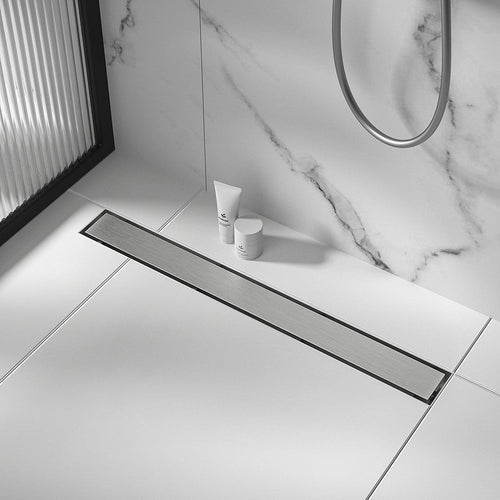 90cm Tile Insert Stainless Steel Grate Drain w/Centre outlet Floor Waste 