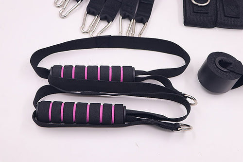 14-Piece Pilates Bar Kit with Resistance Bands & Belt – Versatile Home Fitness Pedal Puller for Full-Body Workouts