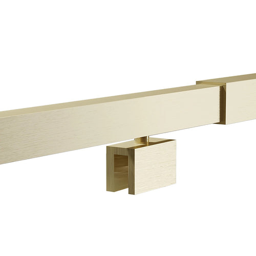 Adjustable Semi Frameless Shower Screen Front: (82~90)x195cm with Gold Hardware and Side: (77~80)x195cm