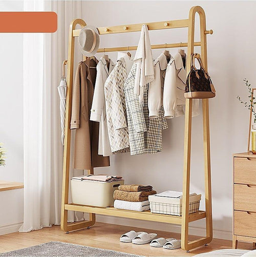 100cm Clothes Rack Slim Stylish Space Saving - Wood