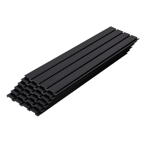 Slatwall Storage Pack – Retail Display & Garage Wall Organiser System Black PVC Panels