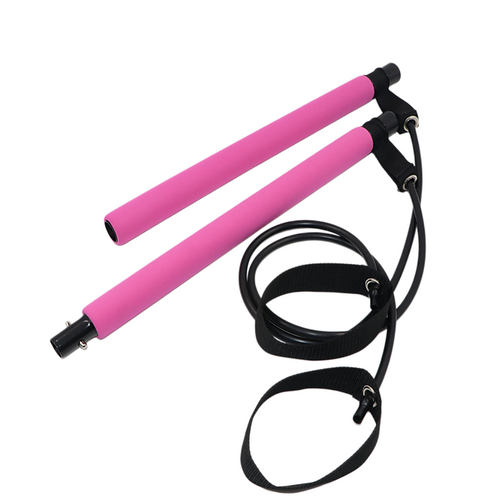 14-Piece Pilates Bar Kit with Resistance Bands & Belt – Versatile Home Fitness Pedal Puller for Full-Body Workouts