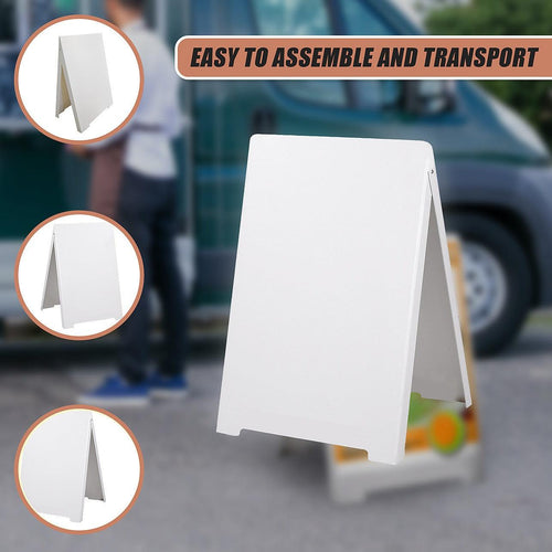 Double Side Sidewalk A-frame Sign Sandwich Board holds Graphic Plastic Panels