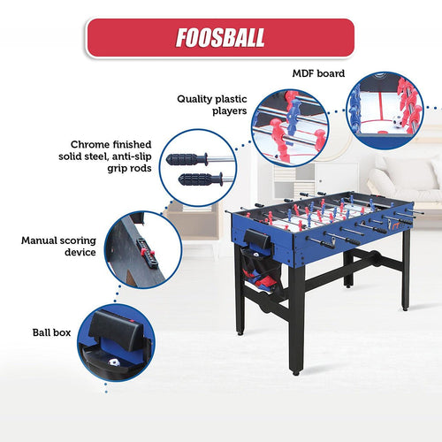 4FT 12-in-1 Games Table Foosball Hockey Pool Table Tennis