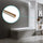 70cm Frameless Glass Bath Screen with Wall Channel - Nickel