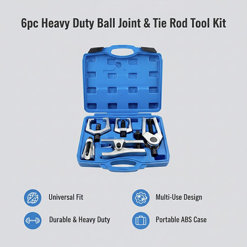 6pc Heavy Duty Ball Joint & Tie Rod Tool Kit – Pitman Arm Puller & Remover Set