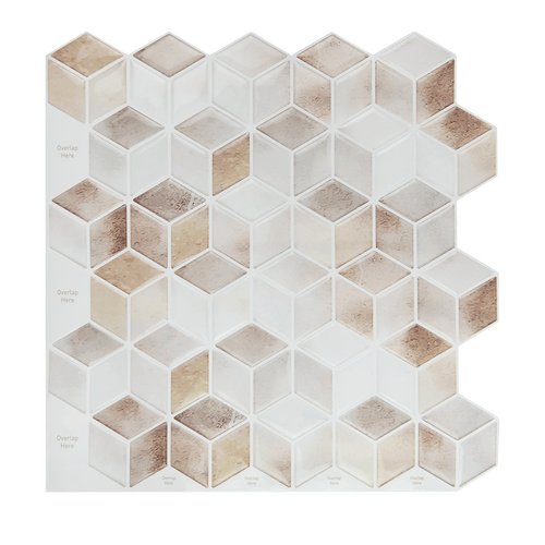 Tiles 3D Peel and Stick Wall Tile Shell Mosaic 10 Sheets