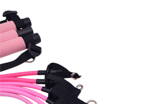 14-Piece Pilates Bar Kit with Resistance Bands & Belt – Versatile Home Fitness Pedal Puller for Full-Body Workouts