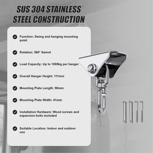 Swing Hanger – Heavy Duty Stainless Steel 360° Swivel Hook