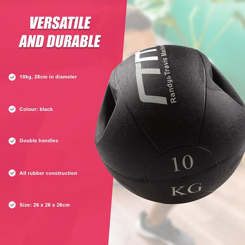 10kg Double-Handled Rubber Medicine Core Ball