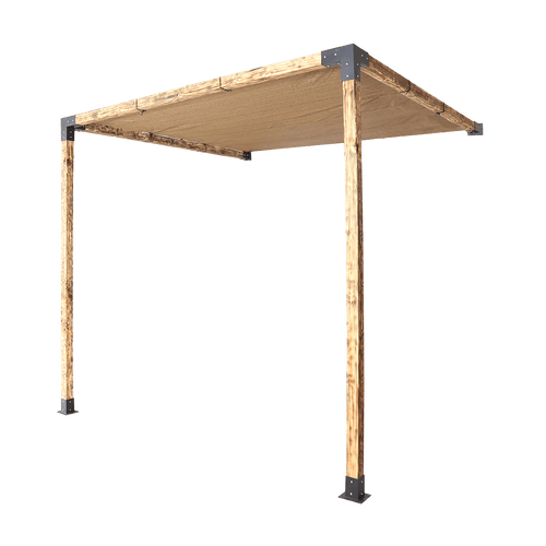 Roof Pergola Gazebo Shed Matte Black Steel Single Wall Mount with Coffee Screen Brackets DIY Kits