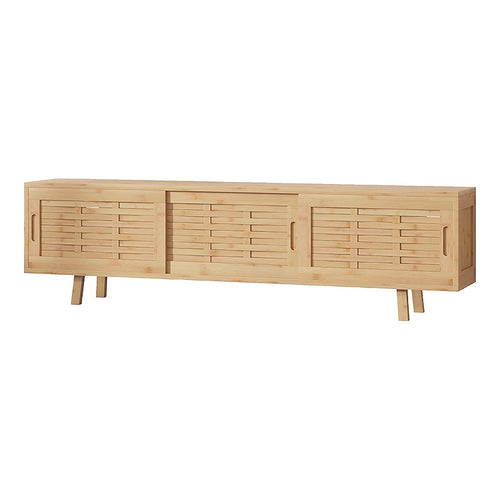 Bamboo TV Cabinet 150cm Entertainment Unit 3 Door