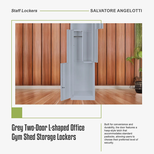 Multipurpose Locker – Grey Dual L-Shaped Door with Padlock-operated