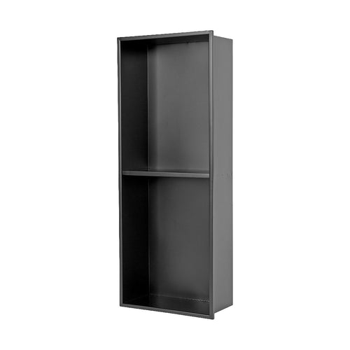 70cm Black Recessed Shower Niche Shelf 304 Stainless Steel No Tile Bathroom Wall Insert