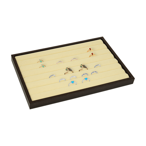 7 Slot Velvet Ring Earring Tray Storage Jewellery Display Display Stackable 