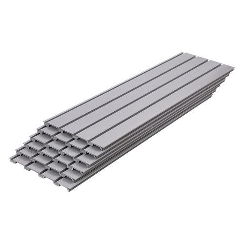 Slatwall Storage Pack for Retail Display Garage Storage - Grey PVC Panels