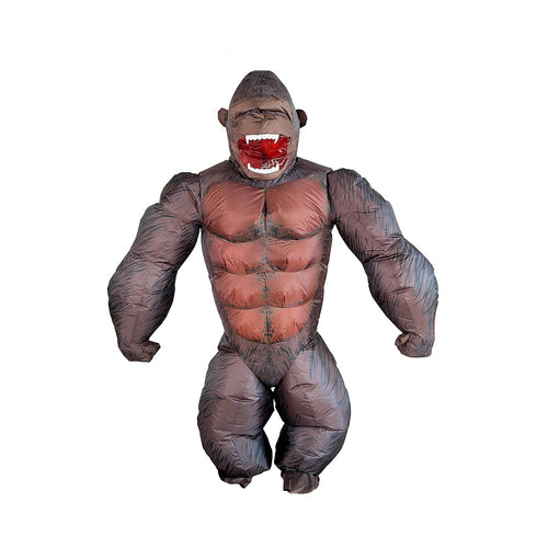 Adult Inflatable Gorilla Costume King Kong Ape Blow Up Halloween Fancy Dress Suit