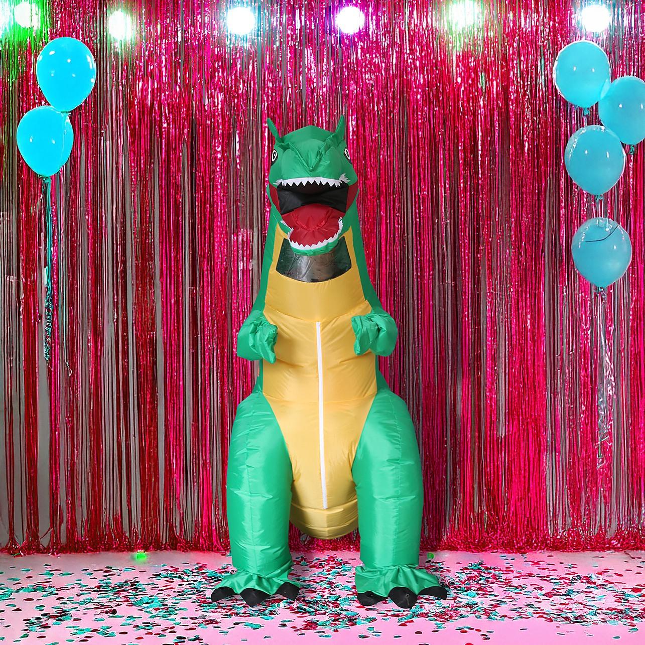 Adult T-Rex Inflatable Costume with Fan – Funny Blow-Up Fancy Dress
