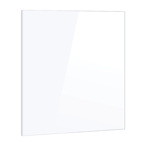 Toughened 60 x 70cm White Glass Kitchen Splashback