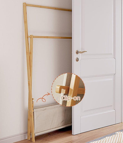 100cm Clothes Rail Rack Rack Garment Rack Freestanding Hanger Bedroom Clothing Rack With Lower Storage Shelf - Wood