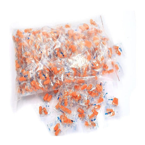 Foam Ear Plugs Disposable 200 Pairs Noise Cancelling Plane Sleep Snoring