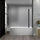 180° Black Pivot Door 6mm Safety Glass Bath Shower Screen By Della Francesca - 100 x 140cm
