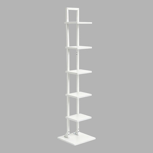 6 Tier Bookshelf Corner Bookcase Storage Rack