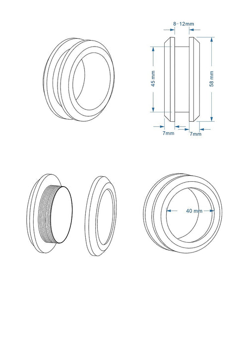 120x110cm Corner Frameless Shower Screen with Chrome Brackets and Brass Hinges - Wall F-Brackets