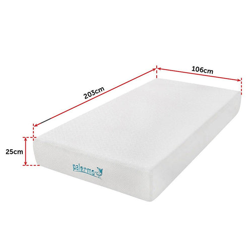 King Single 25cm Gel Memory Foam Mattress Dual-Layered - CertiPUR-US