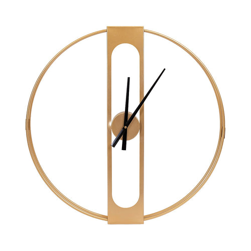 Gold Clover Metal Wall Clock
