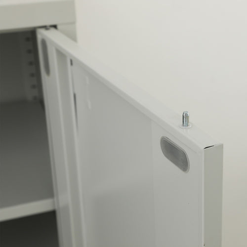 Two-Door Metal Locker - Grey without Legs