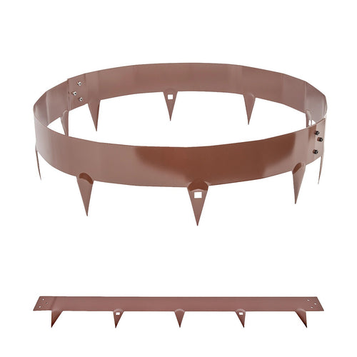 60cm Steel Garden Tree Ring with Spikes – Durable Root Barrier & Edging Guard
